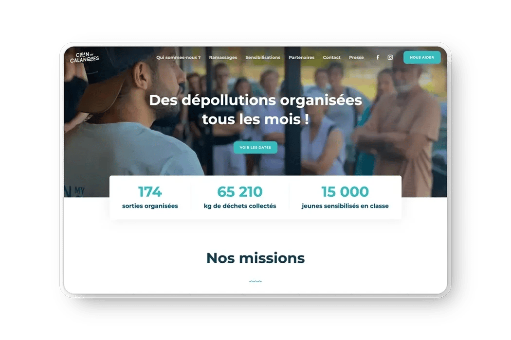 Écran de Clean My Calanques