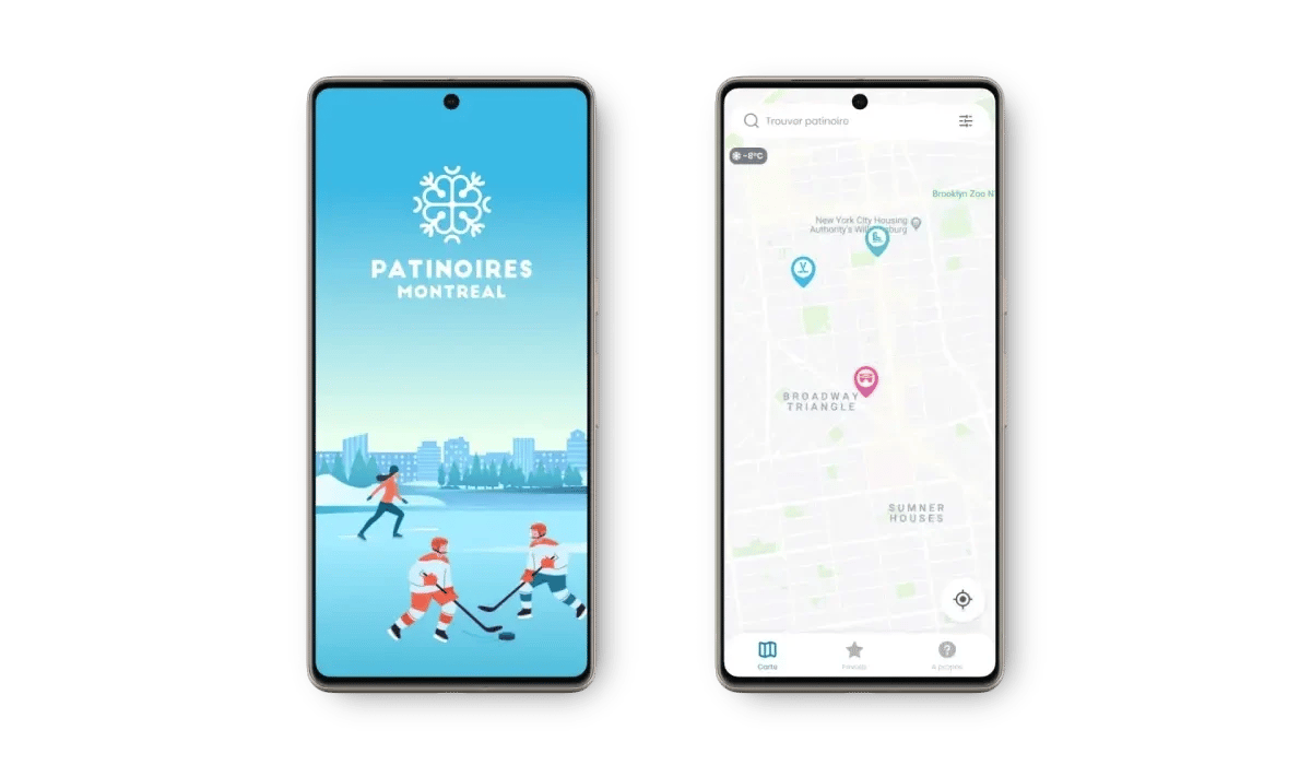 Écran de Patinoires Montreal