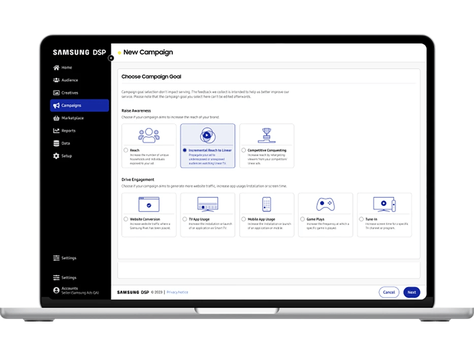 Écran de Samsung DSP