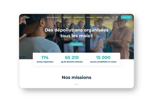 Ecran de Clean My Calanques